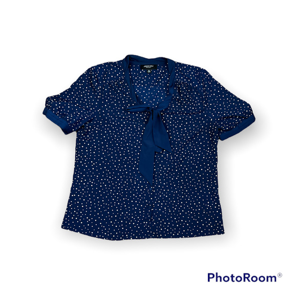 Jason Wu for Target | Women's  Navy Polka Dot Blouse | Size XL - Picture 7 of 8